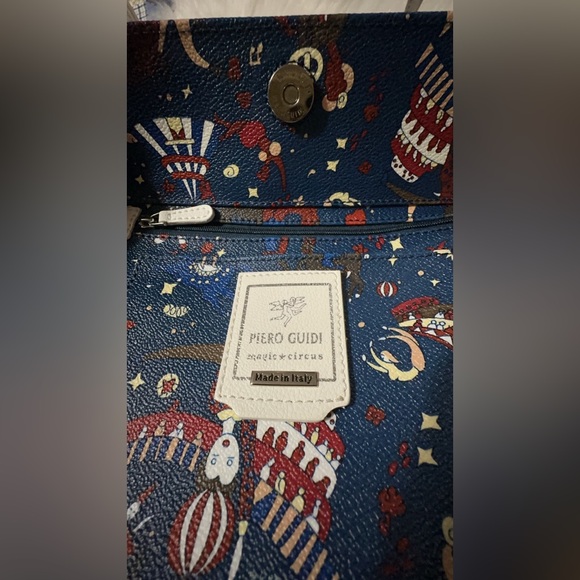 NWOT TWO PIERO GUIDI TOTE BAG & CROSSBODY, ITALIAN CALF LEATHER  2 in 1 .. - Picture 4 of 17